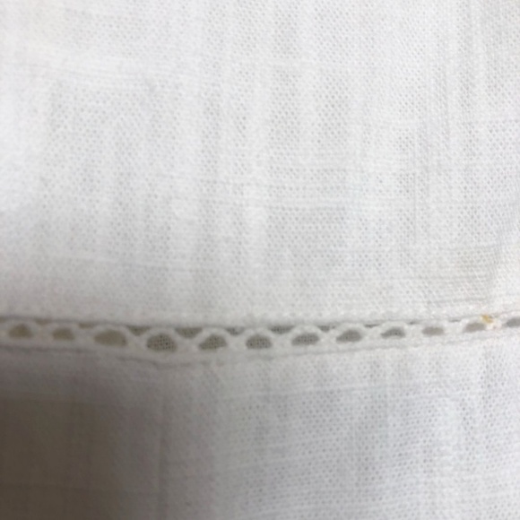 🌼 Club Monaco Embroidered Floral Cotton / Straw Embellished Jumpsuit - Size 2 - Picture 14 of 15